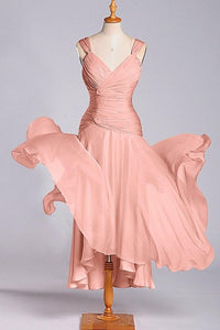 Impressive A-line Chiffon Dress with Ruched Bodice