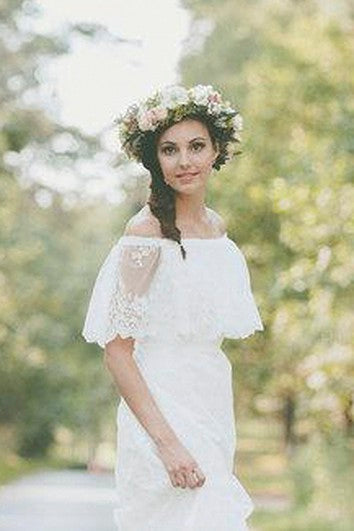 Lace Vintage Boho Light Lace Wedding Dress