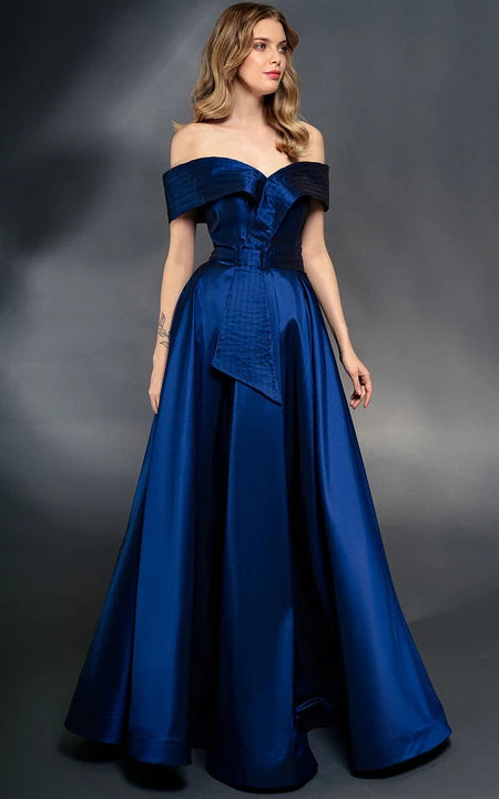 Saténové šaty s odhalenými rameny, jednobarevné, áčkového střihu s vlečkou