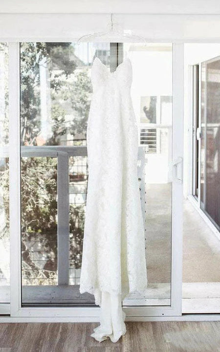 Spaghetti neformální plážové krajkové pouzdrové šaty bez zad letní svatební šaty