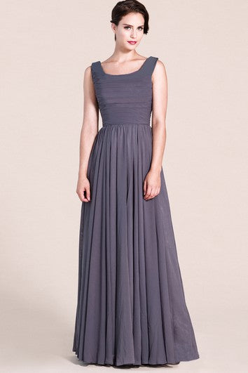 Charming Sleeveless A-line Pleated Chiffon Dress