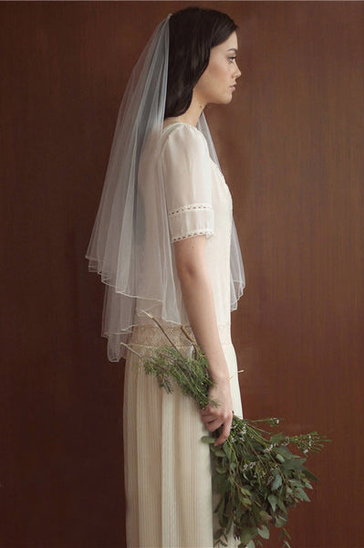 Simple Retro Soft Two Layer Wedding Veil