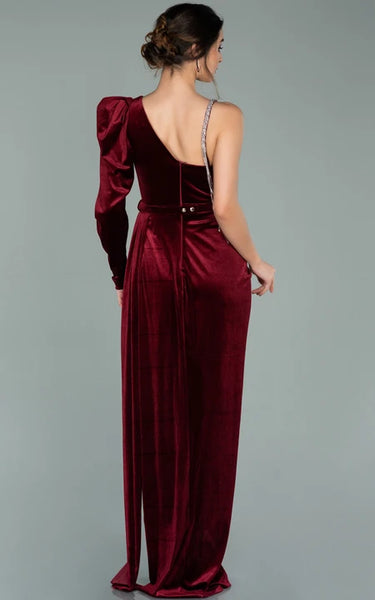 Sexy Asymmetrical Empire One-shoulder Draped Evning Dress