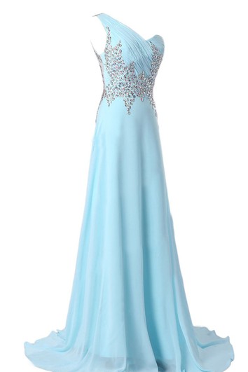 Asymetrické šaty do áčka s kamínky a průhledným zády