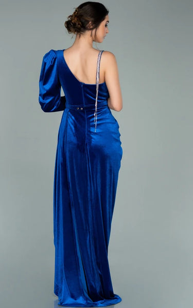 Sexy Asymmetrical Empire One-shoulder Draped Evning Dress