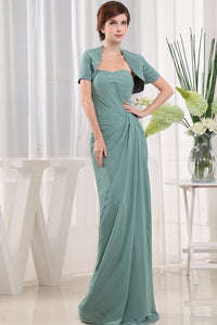 Sweetheart Long Chiffon Bolero and Dress With Central Ruching