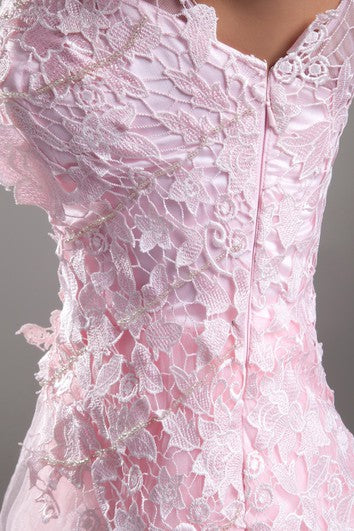 Edle Mini-Kleider mit Applikationen und einer Schulter in A-Linie, ärmellos, für besondere Anlässe