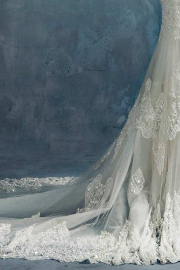 Vestido de encaje de encaje largo fuera del hombro