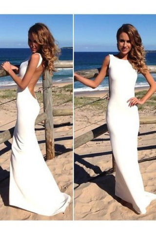 Mermaid High Neck Sleeveless Spandex Floor-Length Dresses