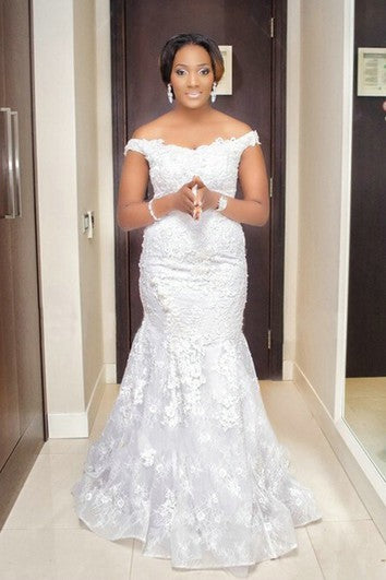 Abito a sirena in pizzo allover-spalma con lacci-up