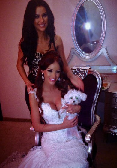 Úchvatné krajkové svatební šaty mořské panny 2018 s korálky a flitry