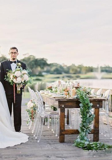 3 4 الأكمام الطويلة مفتوحة الظهر عتيقة لؤلؤي الدانتيل v فساتين الزفاف