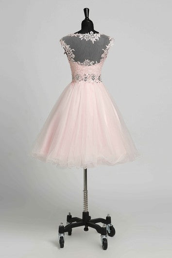 A-Line Shortless Mini illuso Adorabile abito in pizzo adorabile con paci di pizzo Appliques