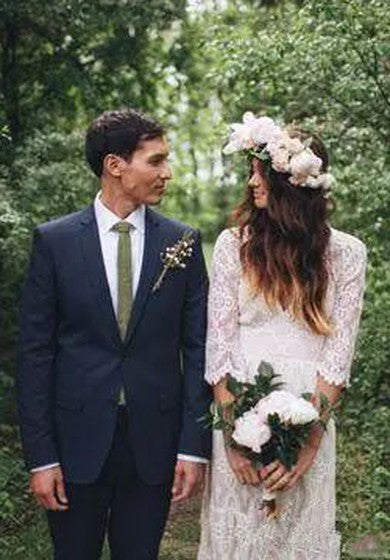 Ilusión con cuello en V 3 4 longitud de manga de manga encaje de encaje de encaje de línea