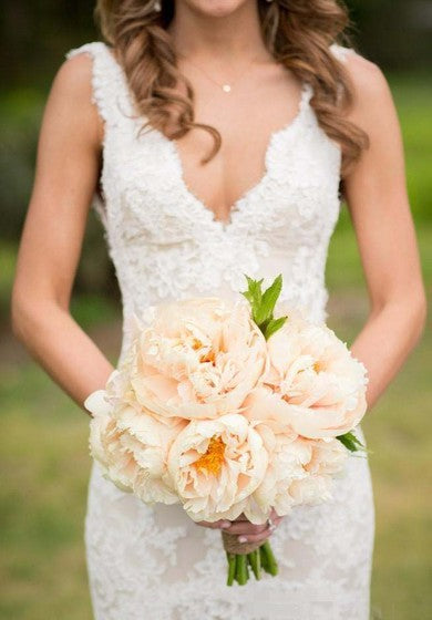 Cordero sin cuello sin cuello sin cuello sin cuello de mangas Vestido de novia de boda de verano