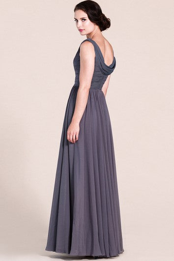 Charming Sleeveless A-line Pleated Chiffon Dress