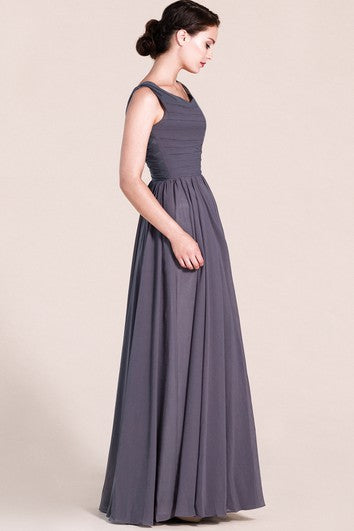 Charming Sleeveless A-line Pleated Chiffon Dress