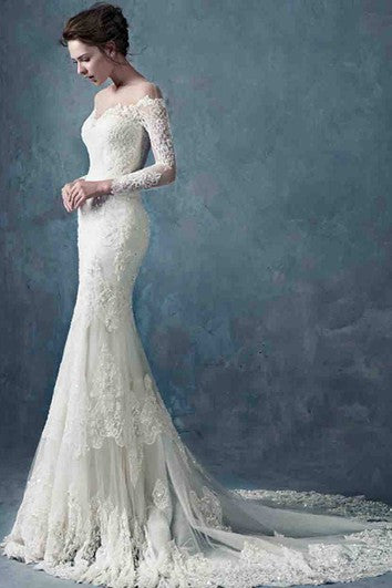 Abito in pizzo a manicotto in pizzo lungo spalla