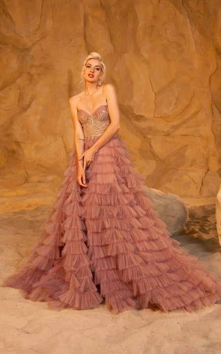 Sladká melounová áčková balónová sukně s římským střihem, vrstvená a volánková plesová šaty