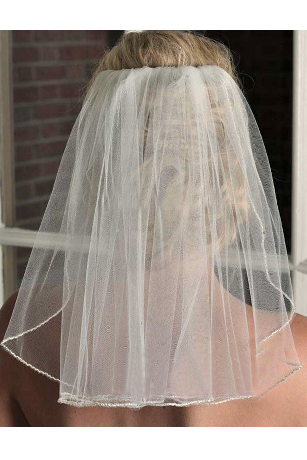 Cute Short Simple Tulle Bridal Veil