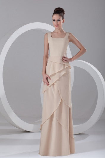 Gorgeous Maxi Sheath Square Chiffon Special Occasion Dresses