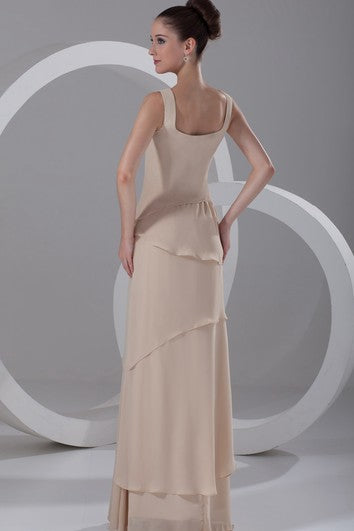 Gorgeous Maxi Sheath Square Chiffon Special Occasion Dresses