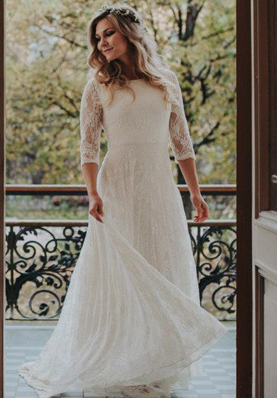 Vestido de novia de encaje de camiseta de camiseta de camiseta