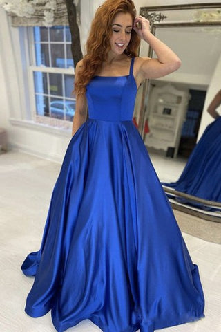 Vintage Floor-length Sleeveless Satin A Line Corset Back Prom Dress with Ruching