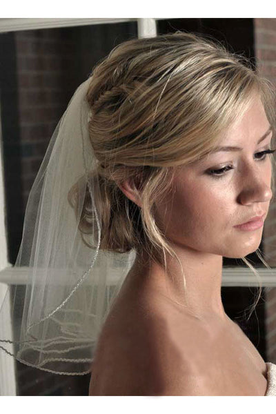 Cute Short Simple Tulle Bridal Veil