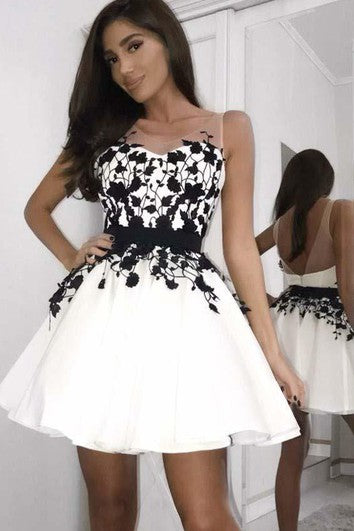 Raso una linea senza maniche con cerniera con appliques e abbigliamento da ritorno a casa a tela