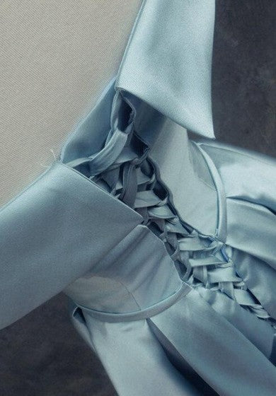 Off-shoulder Short Satin Dress With Bow