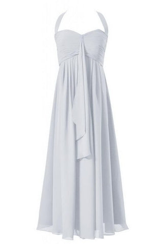 Sleeveless Long Layered Chiffon Dress With Drapped Applique