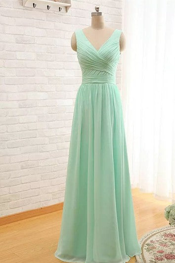 Sweetheart A-line Floor-length Sleeveless Chiffon Bridesmaid Dress with Zipper Back