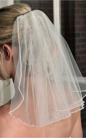 Cute Short Simple Tulle Bridal Veil