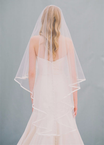 Medium And Short Single-layer Simple Wedding Veil