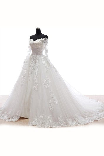 Sweetheart Appliques Tulle Lace Organza Dress