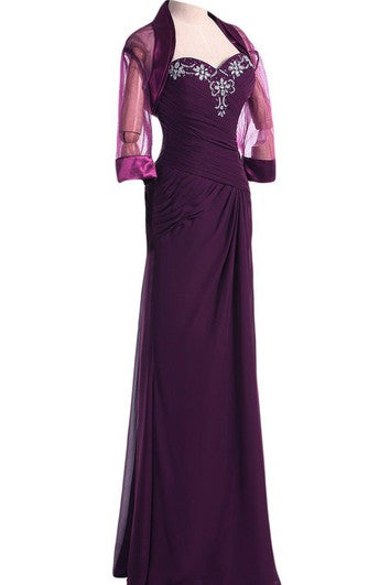 Šifonové šaty Sweetheart s odpovídajícím sakem