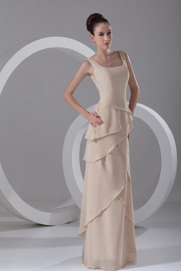 Gorgeous Maxi Sheath Square Chiffon Special Occasion Dresses