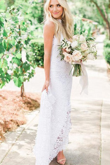 Abito da sposa da sposa con guaina in pizzo romantico in pizzo