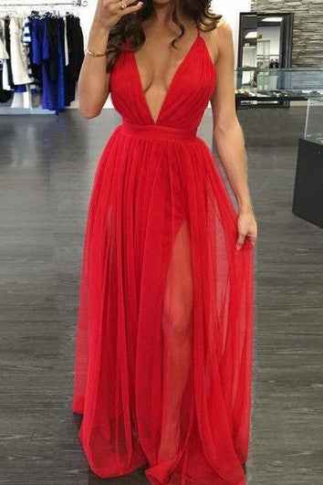 Maxi Sleeveless Long Chiffon Dress with Pleats