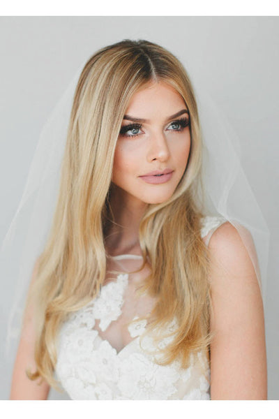 Soft Single Layer Short Tulle Bridal Veil