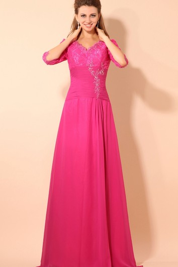 Šaty s krátkými rukávy a výstřihem do V s krajkovým živůtkem