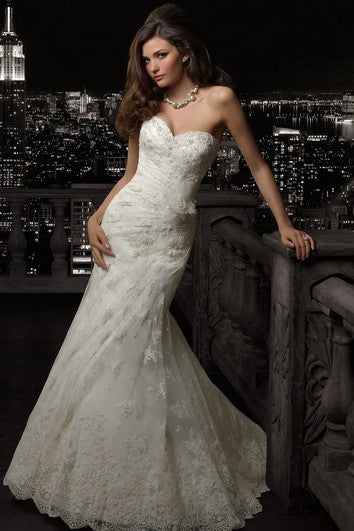 Mermaid largo vestido de encaje sin mangas sin mangas con aplicaciones y drapeado lateral