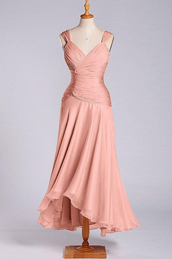 Impressive A-line Chiffon Dress with Ruched Bodice