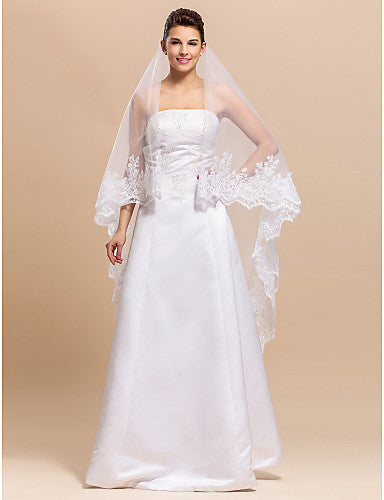 Gracious One-tier Tulle Chapel Wedding Veil